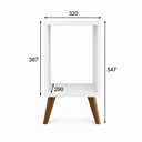 Ver imagem 2 de Nicho Organizador Multiuso com Pés Retrô em MDF Branco - Pea Móveis