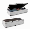 Ver imagem 1 de Cama Báu Box Base Solteiro Courino Branco