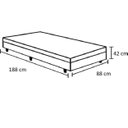 Ver imagem 3 de Cama Báu Box Base Solteiro Courino Branco