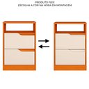 Ver imagem 5 de Kit 2 Mesas de Cabeceira 2 Gavetas Sara Flex Cinamomo-off White