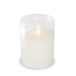 Vela De Led Chama Viva SPA Copo Vidro Pequena10x7,5cm - 1