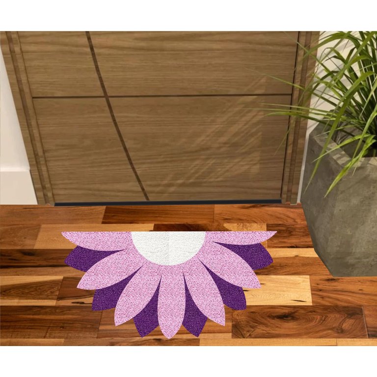 Tapete Meia Lua Flor Lilas no Formato