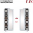 Ver imagem 3 de Sapateira Magia 1 Porta com Espelho Branco Flex - Panorama Móveis