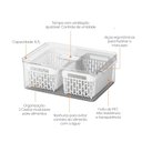 Ver imagem 2 de Organizador Geladeira Dry 2 Cestos Sempre Seco 6,7litros Coza