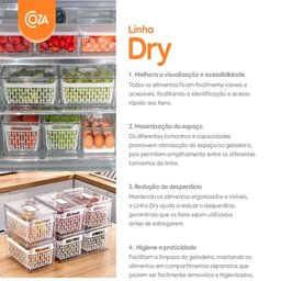 Organizador Geladeira Dry 2 Cestos Sempre Seco 6,7litros Coza - 4
