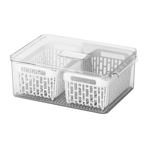 Organizador Geladeira Dry 2 Cestos Sempre Seco 6,7litros Coza