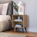 Ver imagem 2 de Kit 2 Mesas de Cabeceira com 1 Prateleira 4 Pés Quarto Carvalho - Completa Móveis