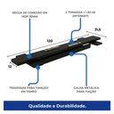 Ver imagem 3 de Estação de Trabalho Dupla 1,20x1,35m 02 Lugares s/ Gavetas c/ Ponto de Tomada Nogal Sevilha/Preto