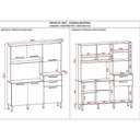 Ver imagem 4 de Cozinha Ambiente Montesa 6 Portas e 2 Gavetas Freijó Supremo - Kits Paraná