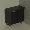 Ver imagem 4 de Balcão de Canto Reims com 1 Porta Preto Madesa
