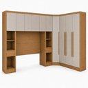 Ver imagem 5 de Guarda Roupa Modulado Safira 11 Portas de Bater 8 Gavetas MDF Cumaru-Fendi