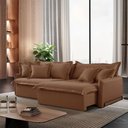 Ver imagem 1 de Sofá Cama Leona Retrátil e Reclinável 230 Cm Braço 15 Cm Meu Sofá Online