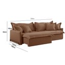 Ver imagem 2 de Sofá Cama Leona Retrátil e Reclinável 230 Cm Braço 15 Cm Meu Sofá Online
