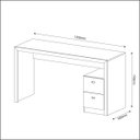 Ver imagem 2 de Escrivaninha Mesa Para Escritório Com 2 Gavetas Tecno Mobili: Amêndoa