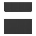 Ver imagem 6 de Conjunto de Banheiro com Aéreo e Balcão 4 Portas Suspenso 123,5cm Multimóveis MP5542 Preto