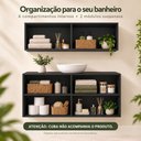Ver imagem 5 de Conjunto de Banheiro com Aéreo e Balcão 4 Portas Suspenso 123,5cm Multimóveis MP5542 Preto