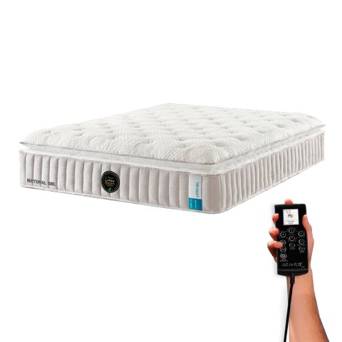 Colchão King Latex Foam Super de Látex Natural Gel - Kit Zen - 193x203cm
