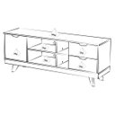 Ver imagem 7 de Rack Artely Michigan com Pés em Mdf 22mm Liberatti