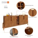 Ver imagem 5 de Buffet Aparador 190cm 4 Portas com Adega Lizz - 6 Cores:cedro
