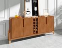 Ver imagem 1 de Buffet Aparador 190cm 4 Portas com Adega Lizz - 6 Cores:cedro