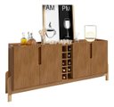 Ver imagem 2 de Buffet Aparador 190cm 4 Portas com Adega Lizz - 6 Cores:cedro