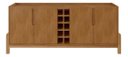 Ver imagem 4 de Buffet Aparador 190cm 4 Portas com Adega Lizz - 6 Cores:cedro