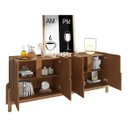 Ver imagem 3 de Buffet Aparador 190cm 4 Portas com Adega Lizz - 6 Cores:cedro