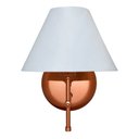 Ver imagem 4 de Arandela De Parede em Alumínio e Cúpula de Algodão Para Sala, Quarto Cabeceira De Cama - Cobre e Cúp