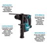 Martelete Rotativo Makita Hr140dz 12v sem Bateria e Carreg - 2