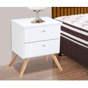 Ver imagem 1 de Mesa De Cabeceira França 2 Gavetas Corrediças Telescópicas