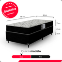 Ver imagem 3 de Cama Box Solteiro + Colchão D33 One Face - 56x88x188cm - e-Shop Casa - Couro