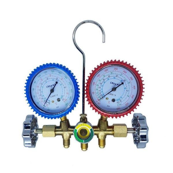 Manifold com 3 Mangueiras 90cm Dugold Gás R410a - 1