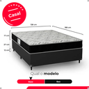 Ver imagem 3 de Cama Box Casal + Colchão D33 One Face - 56x138x188cm - e-Shop Casa - Couro