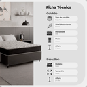 Ver imagem 2 de Cama Box Casal + Colchão D33 One Face - 56x138x188cm - e-Shop Casa - Couro