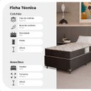 Ver imagem 2 de Cama Box Solteiro + Colchão D33 One Face - 56x88x188cm - e-Shop Casa - Suede