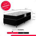 Ver imagem 3 de Cama Box Solteiro + Colchão D33 One Face - 56x88x188cm - e-Shop Casa - Suede