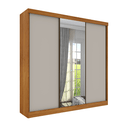 Ver imagem 1 de Guarda Roupa Casal 3 Portas de Correr C/ Espelho Dacar Tcil Tcil Móveis Roupeiro Dacar Espelho Cinam