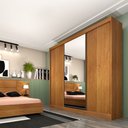 Ver imagem 6 de Guarda Roupa Casal 3 Portas de Correr C/ Espelho Dacar Tcil Tcil Móveis Roupeiro Dacar Espelho Cinam