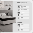 Ver imagem 2 de Cama Box Casal + Colchão D33 One Face - 56x138x188cm - e-Shop Casa - Couro