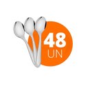 Ver imagem 2 de Kit - 48 Colheres de Sobremesa Luxo Laguna em Aço Inox Csitop - Tramontina