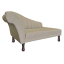 Ver imagem 4 de Recamier Divã para Sala Cecilia Pés Retro Tabaco 1.60cm Veludo Bege - Incasa Decor