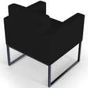 Ver mais imagens de Poltrona Decorativa para Recepção Base Fixa de Metal Helô L02 Suede Preto - Lyam