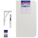 Ver imagem 2 de Kit Mesa Articulada Dobrável Retrátil de Parede com Suporte Aço 80x41 cm Branca