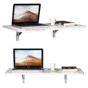 Ver imagem 7 de Kit Mesa Articulada Dobrável Retrátil de Parede com Suporte Aço 80x41 cm Branca