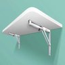 Kit Mesa Articulada Dobrável Retrátil de Parede com Suporte Aço 80x41 cm Branca - 5