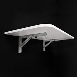 Kit Mesa Articulada Dobrável Retrátil de Parede com Suporte Aço 80x41 cm Branca - 11