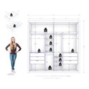 Ver imagem 3 de Guarda Roupa Casal Versalles 2 Portas 6 Gavetas Cinamomo Fosco - Zanzini