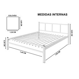 Cama Casal 1,40 Int. de Tubolar/aço Alojamento - 2