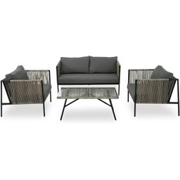 Conjunto de Àrea Externa Haven com 1 Sofá, 2 Poltronas 1 Mesa - Cinza - 6