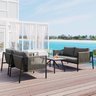 Conjunto de Àrea Externa Haven com 1 Sofá, 2 Poltronas 1 Mesa - Cinza - 5